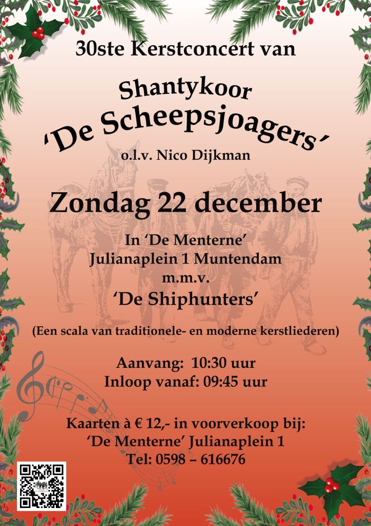 Jubileum: 30ste kerstconcert De Scheepsjoagers